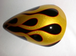 Gold Flake Flames on Black Picture